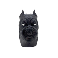 Escultura Cachorro Pitbull 3D Modelo 1 Preto Roaz Creative