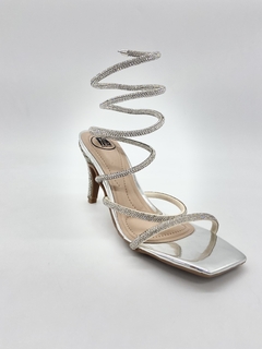 Sandalia Espiral com strass no salto - comprar online