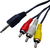 CABO P3 STEREO 4C + 3RCA 1.20MTS NIQUEL