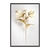 Quadro Decorativo Flor Lírio Branco E Dourado Luxo FLO268