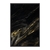 Quadro Abstrato Decorativo Mesclado Preto E Dourado ABS480
