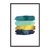 Quadro Decorativo Abstrato Azul E Dourado ABS370 - comprar online