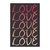 Quadro Decorativo Frase Love Cores Fundo Preto FRA164