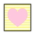 Quadro Decorativo Infantil Coração Listras Amarelas INF361