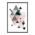 Quadro Geométrico Triângulos Rosa E Texturizado GEO247