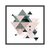 Quadro Geométrico Triângulos Rosa E Texturizado GEO324