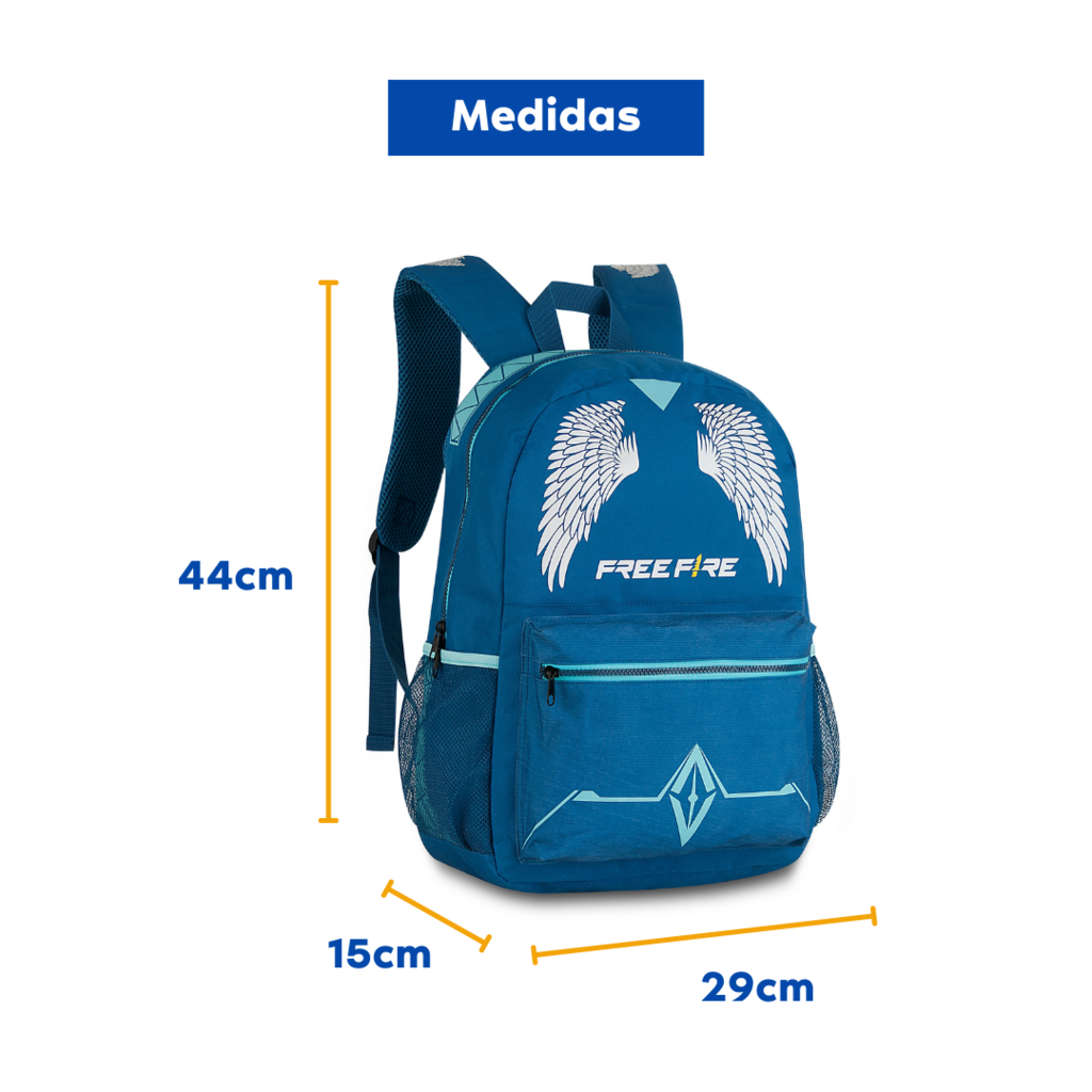 Mochila Escolar Masculino e Feminino Free Fire