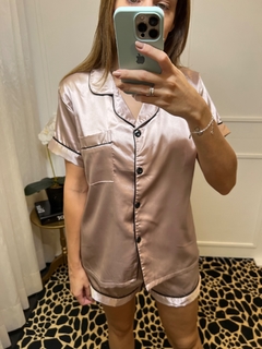 pijama cetim rosê - comprar online