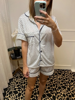 pijama poá azul marinho - comprar online