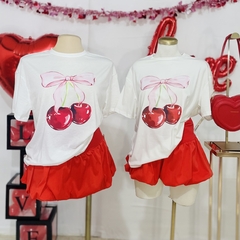 Playera oversize estampado cherry