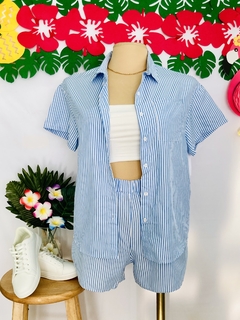 Conjunto de camisa y short de rayas - comprar en línea