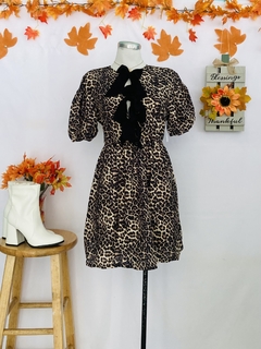 Imagen de Vestido de lazos animal print