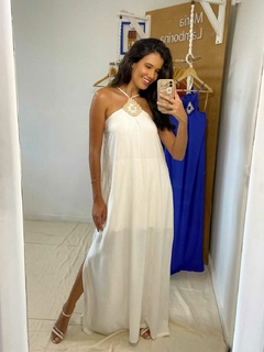 Vestido longo ALÍRIA crú