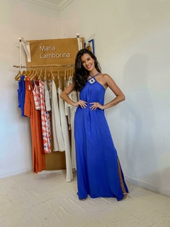 Vestido longo ALÍRIA azul - comprar online