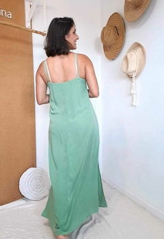 Vestido longuete CONFIANÇA verde - Maria Lamborina