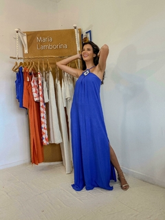 Vestido longo ALÍRIA azul