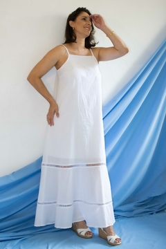 VESTIDO LONGO BRISA Branco - Maria Lamborina