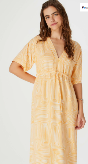 Vestido shops amarelo da hering