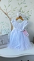 Vestido Branco Flor 3D