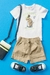 Conjunto Body Branco Cachorro e Short - comprar online