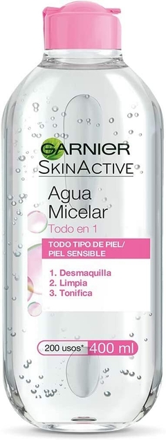 Agua Micelar Garnier, Todo en 1 para todo tipo de piel 400 ml