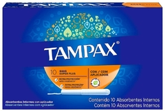 Tampón Tampax Super Plus con aplicador super plus 10 unidades