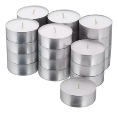 Velas Tea Light Blancas Flotantes Sin Aroma 50 Pzs