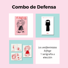 Combo de defensa: Les antifeministas + Esfinge + serigrafía original de powerpaola