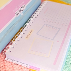 Desk Planner Amarelo/Rosa - Zade | Papelaria Criativa