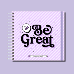 Planner permanente 18x18 Be Great Lilás