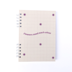 Caderno A5 Flowers Need Each Other