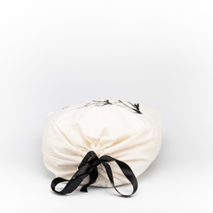 Sacola Sandália - tipo saco em algodão cru - OFICINA IÁ - organizadores práticos e sustentáveis