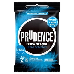 PRESERVATIVO EXTRA G ULTRA SENSÍVEL COM 3 UNIDADES PRUDENCE