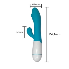 VIBRADOR PONTO G COM ESTIMULADOR CLITORIANO – RECARREGÁVEL - comprar online