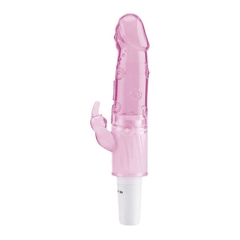 VIBRADOR JELLY COM ESTIMULADOR CLITORIANO