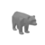 Urso Bear Wall Street Geométrico Decoração 3D Low Poly