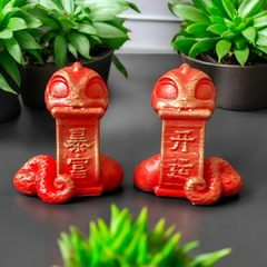 Figuras Feng Shui – Set de Serpientes de la Prosperidad en Rojo y Dorado en internet