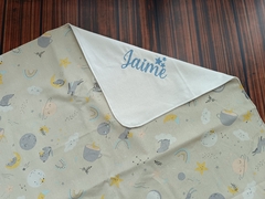 Manta doble tela personalizada - Bianco Blanqueria para bebés