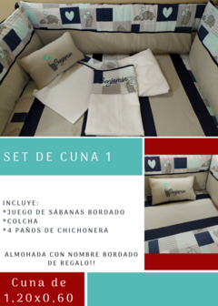 Set para cuna de 1,20x0,60cm - tienda online