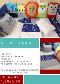 Set para cuna de 1,20x0,60cm