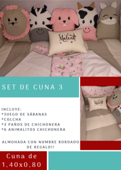 Set para cuna de 1,40x0,80cm