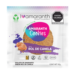 Amaranth Cookies - Rol De Canela + HEMP 62g