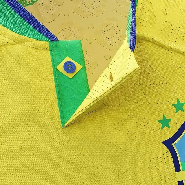 Camisa Seleção Brasileira Preta Gola Botão