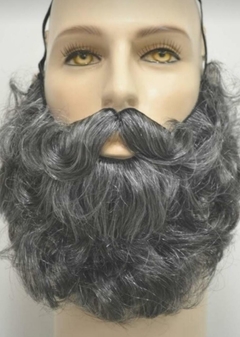 Barba e bigode de fio sintético Nacional modelo costurada com elástico