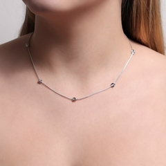 Colar Chocker Luna Banho de Ródio - comprar online