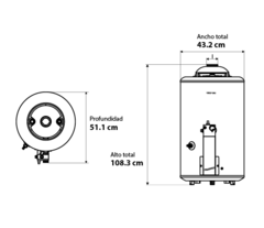 TERMOTANQUE COPPENS A GAS 80L TTQ RS - comprar online