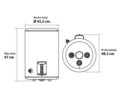 TERMOTANQUE COPPENS ECOBIANCO ELECTRICO 40L en internet