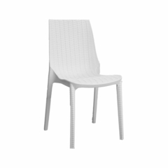 SILLA HARMONY BLANCO PLASTICO SIMIL RATÁN QUALITY