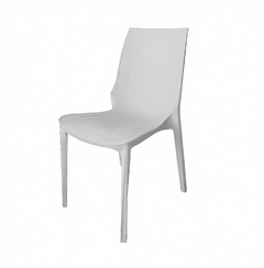 SILLA HARMONY BLANCO PLASTICO SIMIL RATÁN QUALITY - comprar online