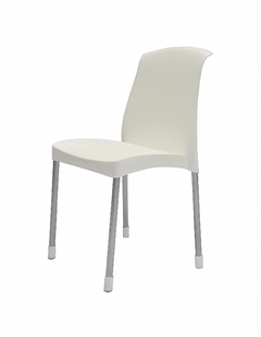 SILLA GALANA BLANCO PLASTICO PATAS CAÑO QUALITY